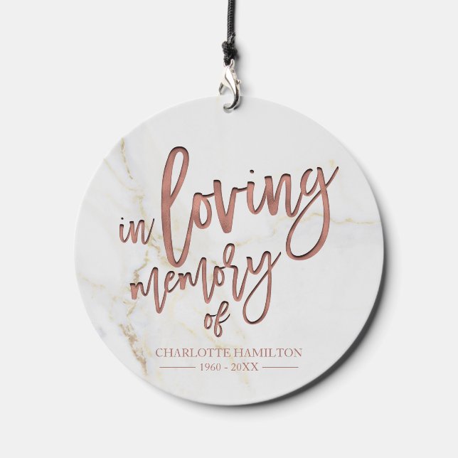 In Loving Memory Personalized Photo Memorial Wind Chime (Front)