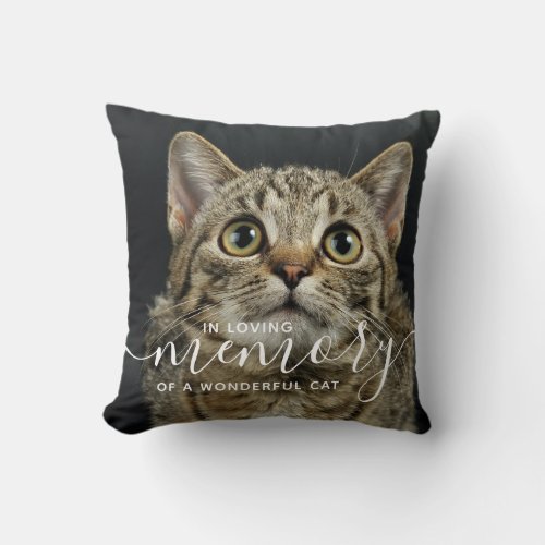 In Loving Memory Pet Cat Memorial Throw Pillow