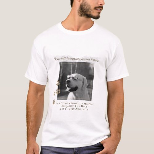 In Loving memory Pet Dog Memorial Keepsake Tribute T_Shirt