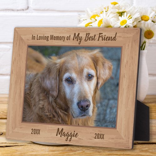In Loving Memory _ Pet Dog Memorial Sympathy Photo Plaque