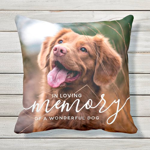 In Loving Memory Pet Dog Memorial Throw Pillow