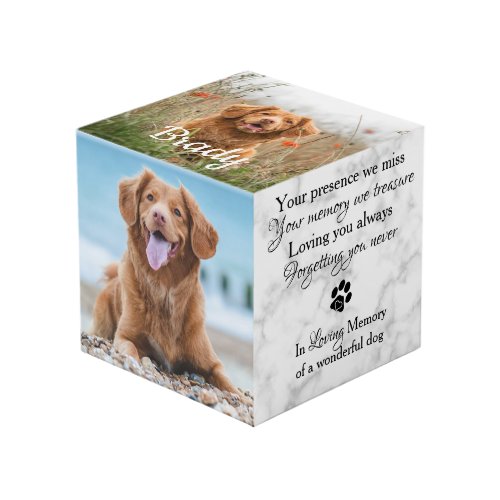 In Loving Memory Pet Loss Gift Pet Memorial Photo Cube
