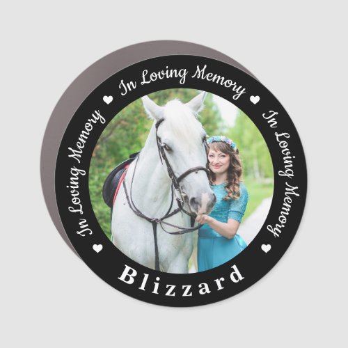 In Loving Memory Pet Loss Pet Memorial Horse Photo Car Magnet