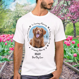 In Loving Memory Pet Loss Photo Pet Memorial  T-Sh T-Shirt