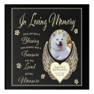 In Loving Memory Pet Memorial Acrylic Print