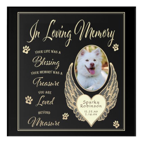 In Loving Memory Pet Memorial Acrylic Print