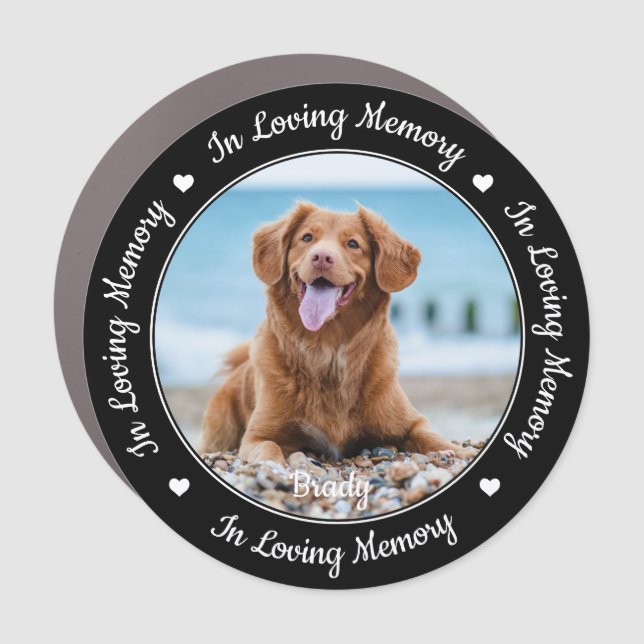 In Loving Memory Pet Memorial Car Magnet (Front)