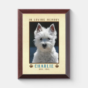 In Loving Memory Pet Memorial Name Photo Plaque