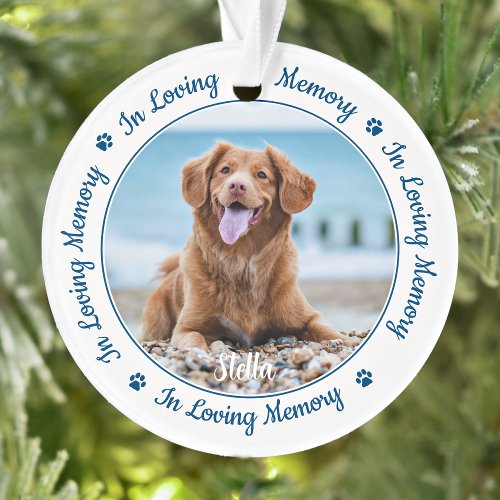 In Loving Memory Pet Memorial Ornament