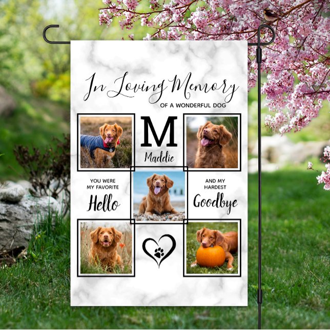 In Loving Memory Pet Memorial Photo Collage Garden Flag (Creator Uploaded)