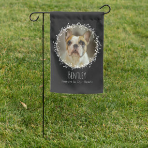 In Loving Memory Pet Memorial Photo Wreath Garden Flag
