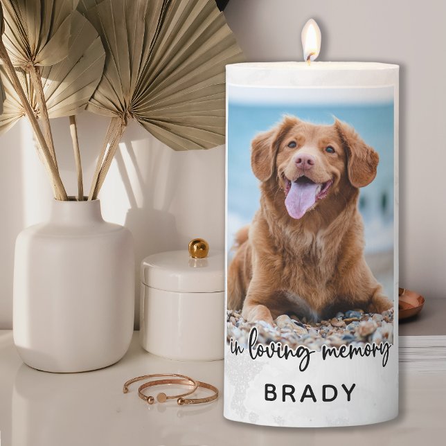 In Loving Memory Pet Memorial Pillar Candle (Creator Uploaded)
