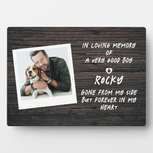 In Loving Memory Pet Memorial Plaque