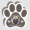 In Loving Memory Pet Paw Print Photo Black
