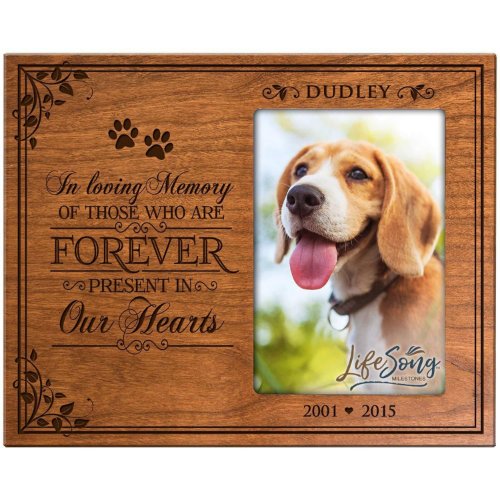 In Loving Memory Pets Cherry Picture Frame