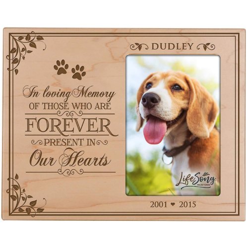 In Loving Memory Pets Maple Picture Frame