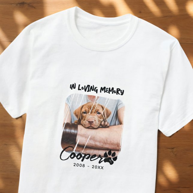 In Loving Memory Pet's Memorial Grunge Photo T-Shirt (Creator Uploaded)