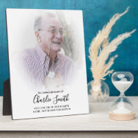 In Loving Memory: Photo and message tribute Plaque