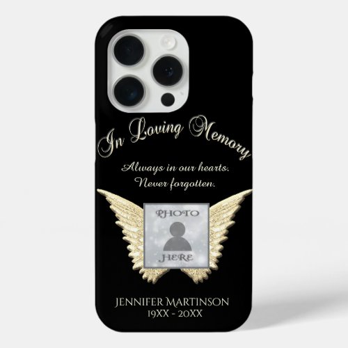 In Loving Memory Photo Angel WIngs Case_Mate iPhon iPhone 15 Pro Case