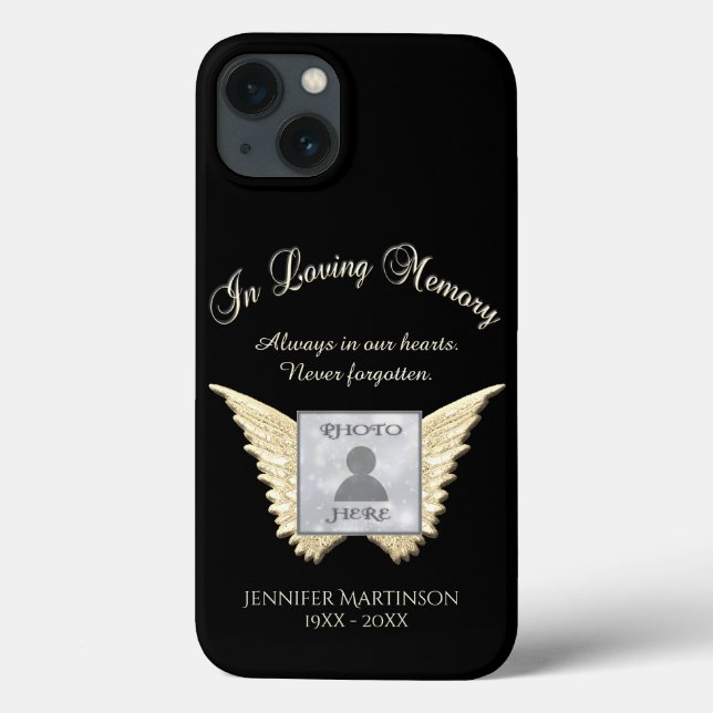 In Loving Memory Photo Angel WIngs Case-Mate iPhon iPhone Case (Back)