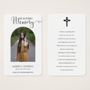 In Loving Memory Photo Arch Funeral Prayer Cards