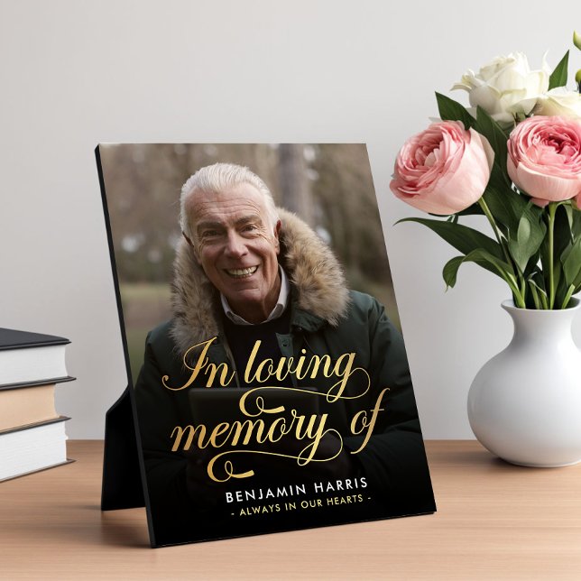 In Loving Memory Photo Calligraphy Plaque (Creator Uploaded)