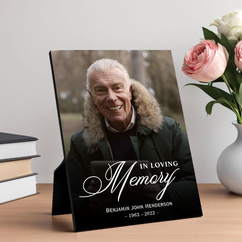 In Loving Memory Photo Calligraphy Plaque