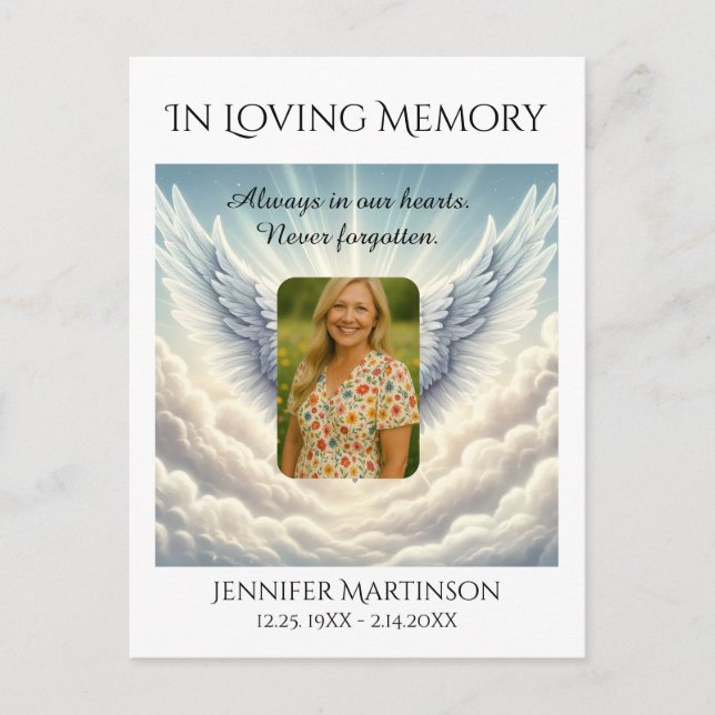 In Loving Memory Photo Card (Front)