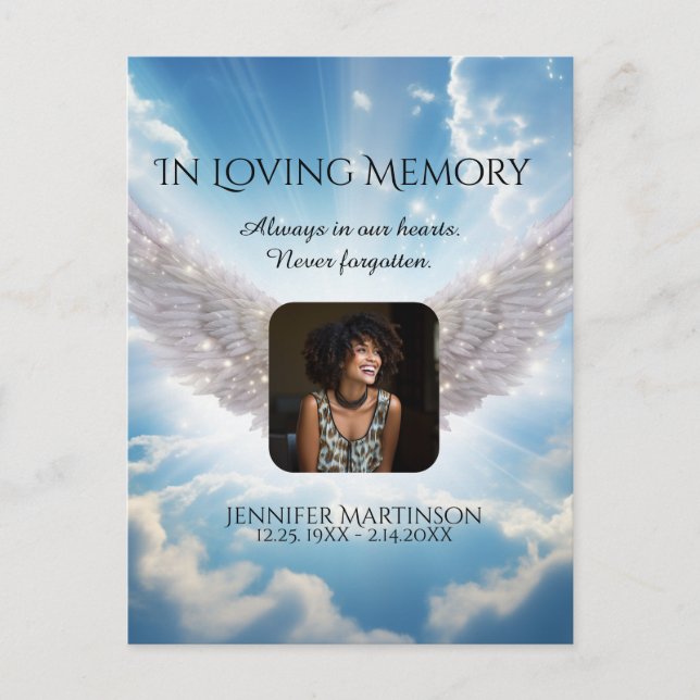 In Loving Memory Photo Card (Front)