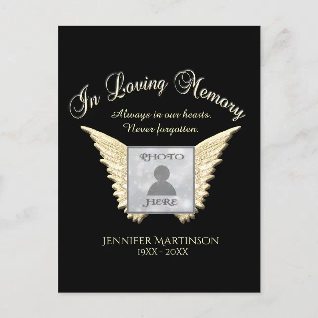 In Loving Memory Photo Card | Zazzle