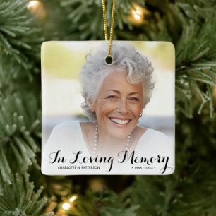 In Loving Memory Photo Christmas  Ceramic Ornament