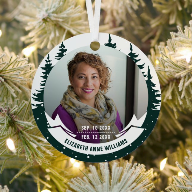 In Loving Memory Photo Christmas Metal  Ornament (Insitu)