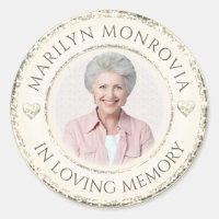 In Loving Memory Photo Classic Round Sticker