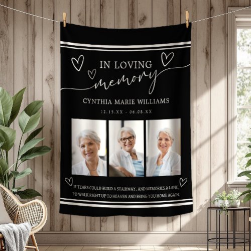 In Loving Memory Photo Collage Black