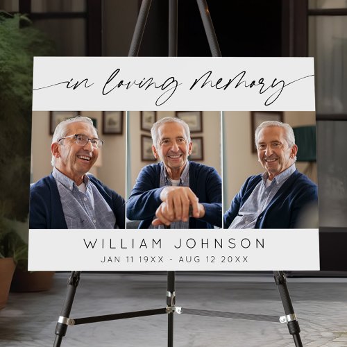 In Loving Memory Photo Collage Funeral Horizontal