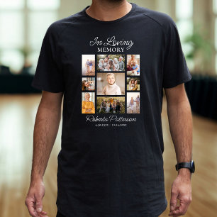 In Loving Memory Photo Collage Funeral Memorial  T-Shirt