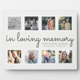 In Loving Memory Photo Collage Keepsake Tribute Plaque