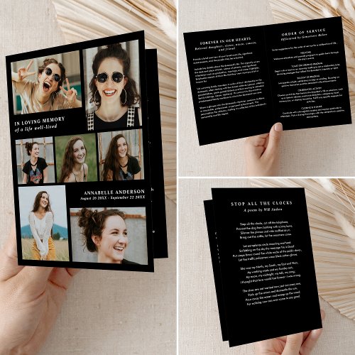 In Loving Memory Photo Collage Memorial/Funeral