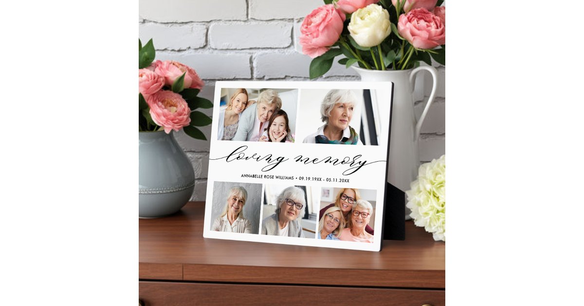 In Memory Collge In Loving Memory Photo Collage Memorial Keepsake P Plaque | Zazzle