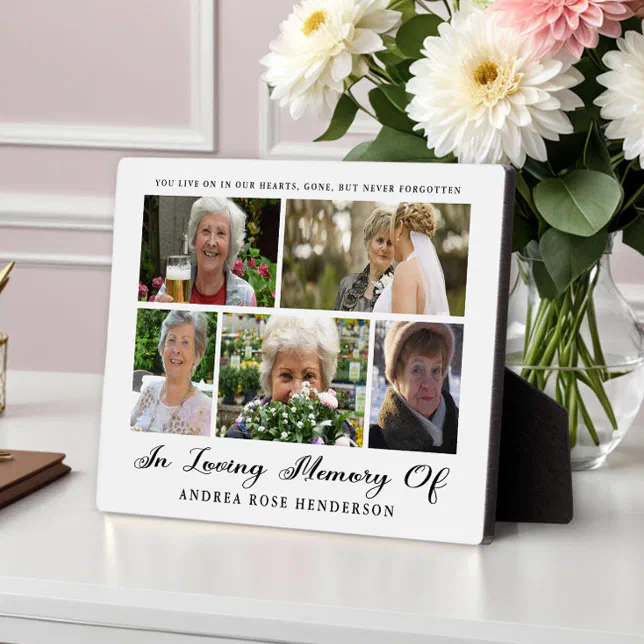 In Loving Memory Photo Collage Plaque | Zazzle