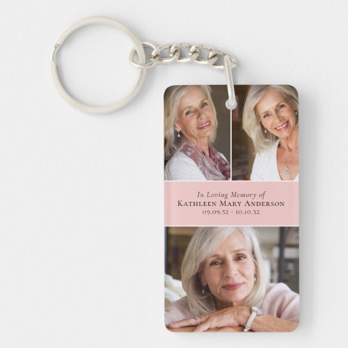 In Loving Memory Photo Collage Remembrance Keychai Keychain