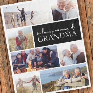 In Loving Memory Photo Collage Sympathy Fleece Blanket