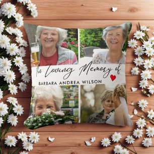 In Loving Memory Photo Collage Throw Pillow