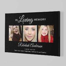 In Loving Memory Photo Collage Tribute Canvas Print