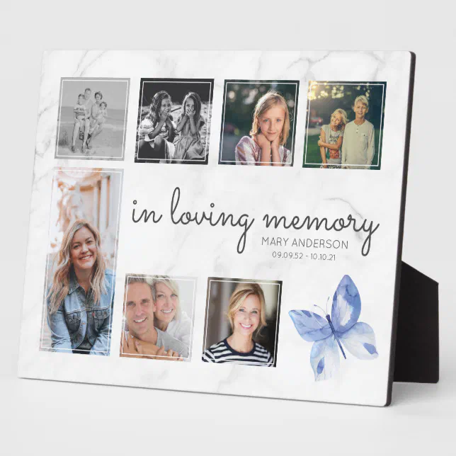 In Loving Memory Photo Family Memorial Plaque | Zazzle