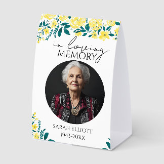 In Loving Memory Photo floral | Personali Paper Table Tent