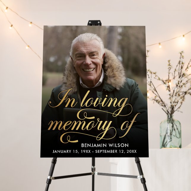 In Loving Memory Photo  Foam Board (In Situ (Stand))