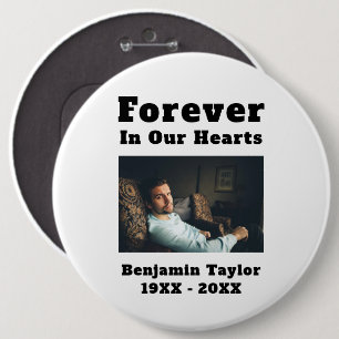 In Loving Memory Photo Forever In Our Hearts Text Button