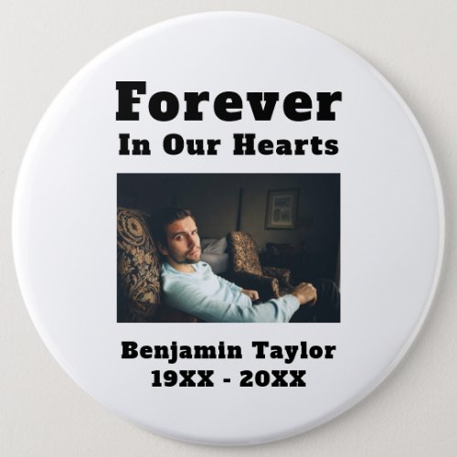 In Loving Memory Photo Forever In Our Hearts Text Button
