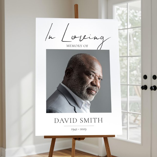 In Loving Memory - Photo Funeral Cuctom Foam Board (Memory Photo Funeral Cuctom, In Loving Memory Foam Board, Loss Of Loved One, Rest In Peace)